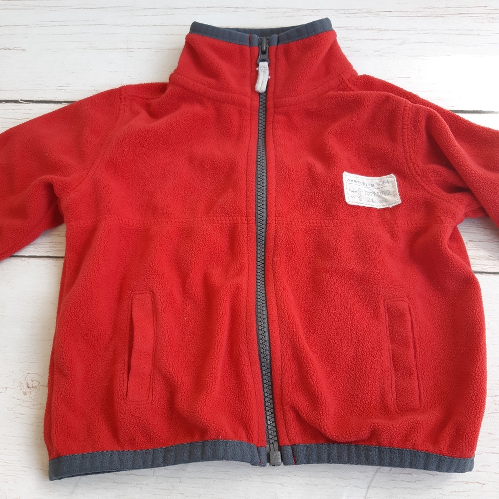 Carter's Red Zip Up Fleece Sweater 6M